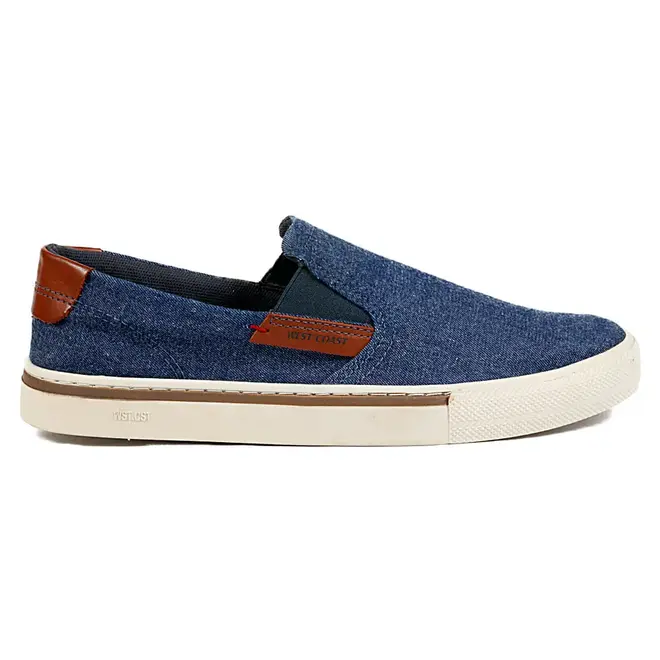Slip On Masculino West Coast Phillip Canvas - Azul