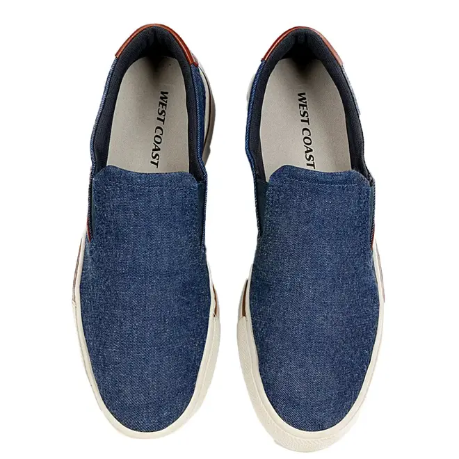 Slip On Masculino West Coast Phillip Canvas - Azul