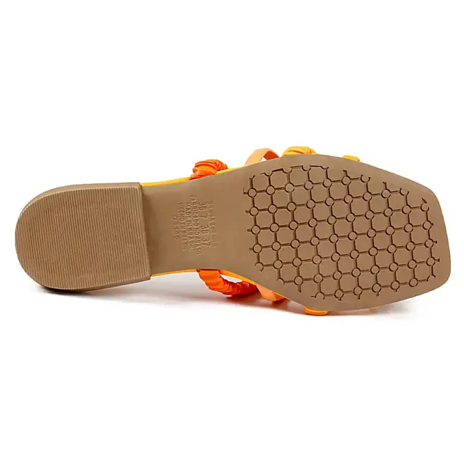 Tamanco Flat Mississipi Cores do Verão Amarelo e Laranja Feminino