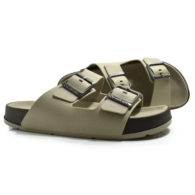 Chinelo Slide Masculino Cartago Milão Plus Bege 12501