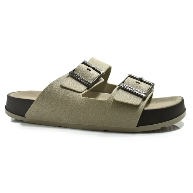 Chinelo Slide Masculino Cartago Milão Plus Bege 12501