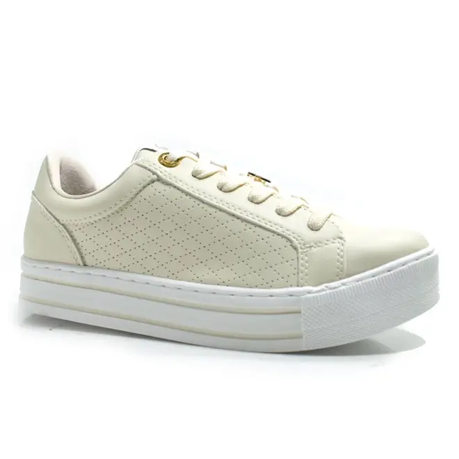 Tênis Casual Feminino Via Marte Creme 010-013-01
