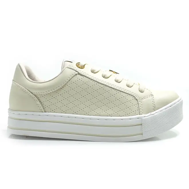 Tênis Casual Feminino Via Marte Creme 010-013-01