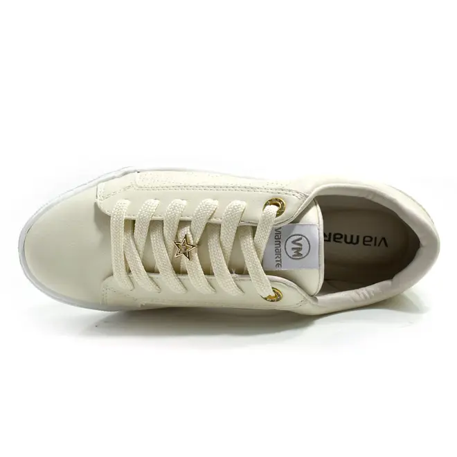 Tênis Casual Feminino Via Marte Creme 010-013-01