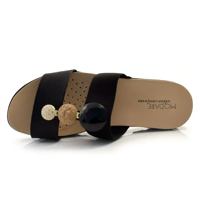 Sandália Flat Feminina Modare Preto 7132.138.22454
