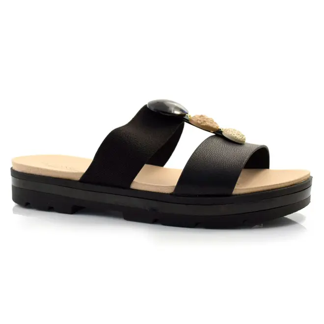 Sandália Flat Feminina Modare Preto 7132.138.22454