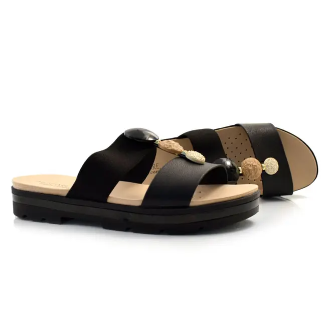 Sandália Flat Feminina Modare Preto 7132.138.22454