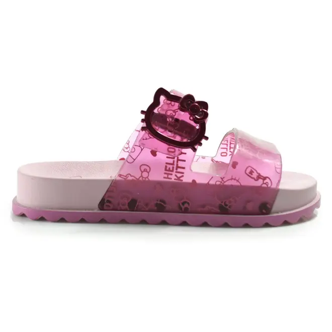 Sandália Flat Infantil Grendene Hello Kitty Summer Rosa 23280