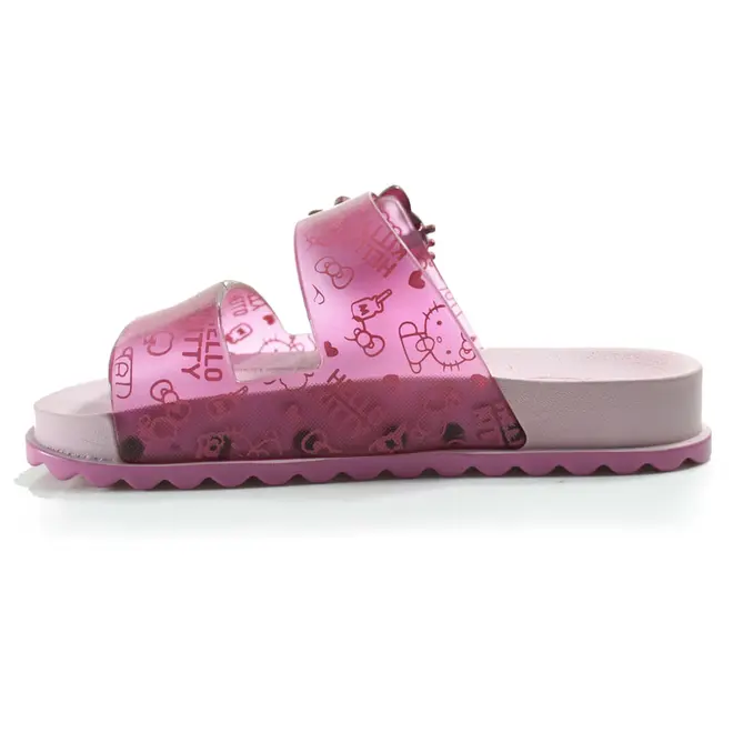 Sandália Flat Infantil Grendene Hello Kitty Summer Rosa 23280