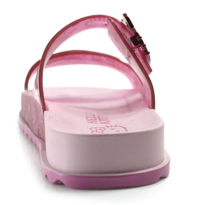 Sandália Flat Infantil Grendene Hello Kitty Summer Rosa 23280