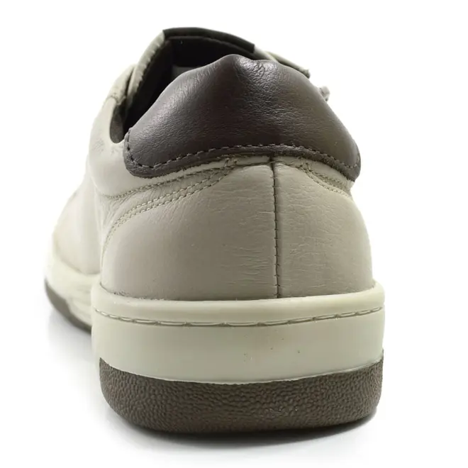 Sapatênis Masculino de Couro Ferracini Vox Creme 8052