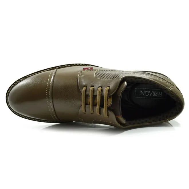 Sapato Social de Couro Ferracini Kingston Marrom 6151
