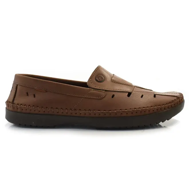 Sapatilha de Couro Masculina Free Way Logan Marrom LOGANX-2