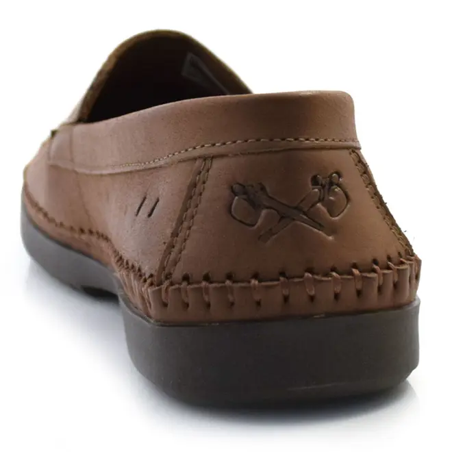 Sapatilha de Couro Masculina Free Way Logan Marrom LOGANX-2