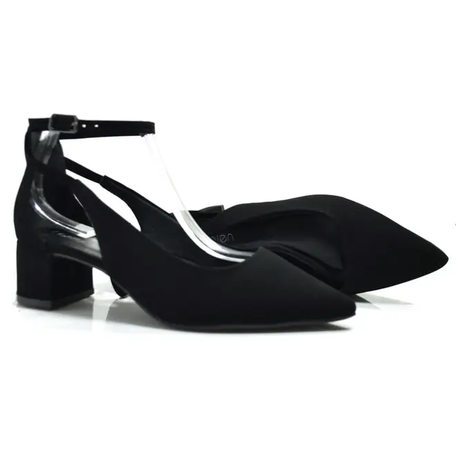 Scarpin de Salto Bloco Cazzualen Preto 53090