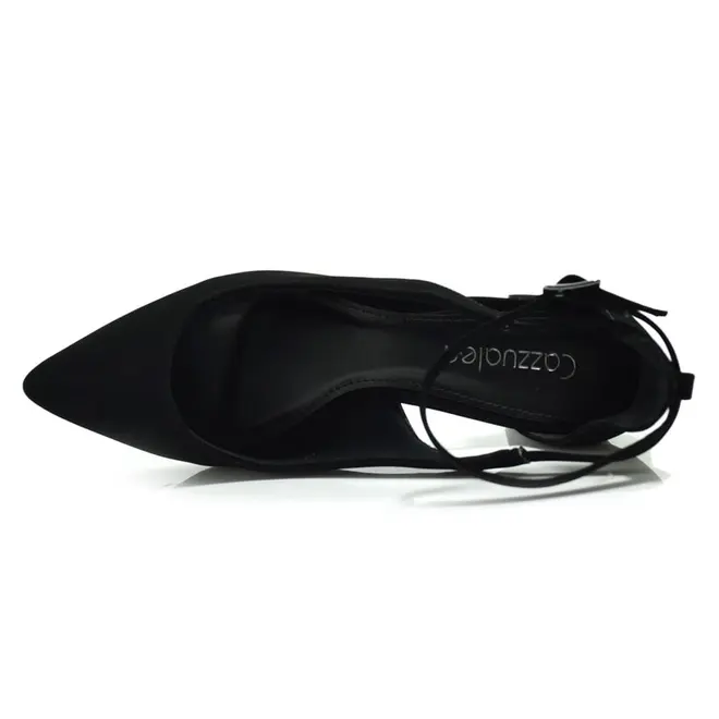Scarpin de Salto Bloco Cazzualen Preto 53090