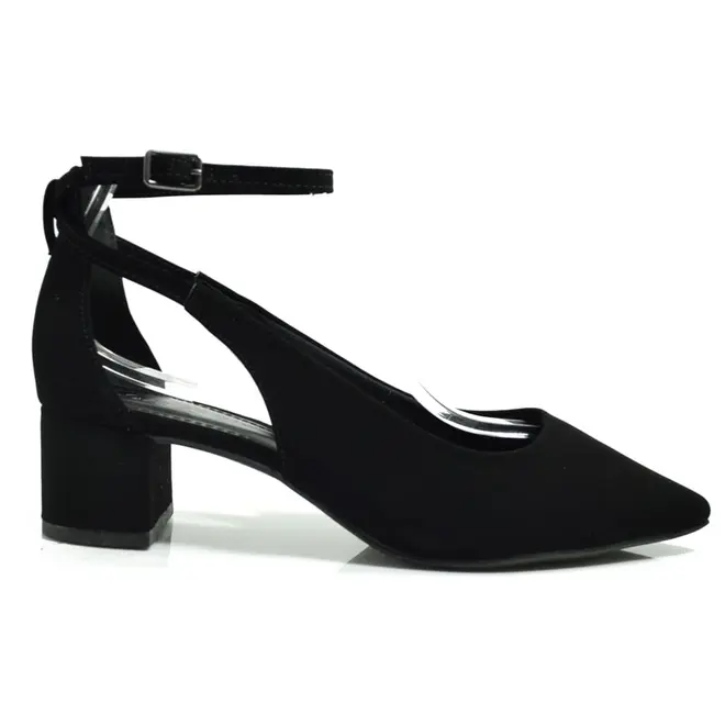 Scarpin de Salto Bloco Cazzualen Preto 53090