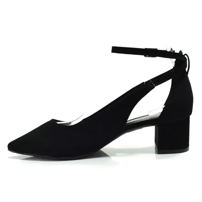 Scarpin de Salto Bloco Cazzualen Preto 53090