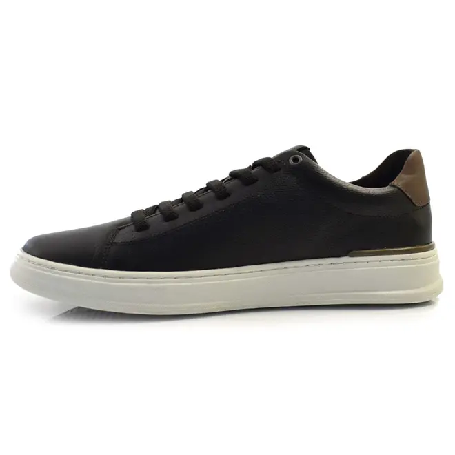 Sapatênis de Couro Masculino Ferracini Gold Preto 2075