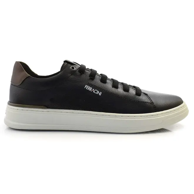 Sapatênis de Couro Masculino Ferracini Gold Preto 2075