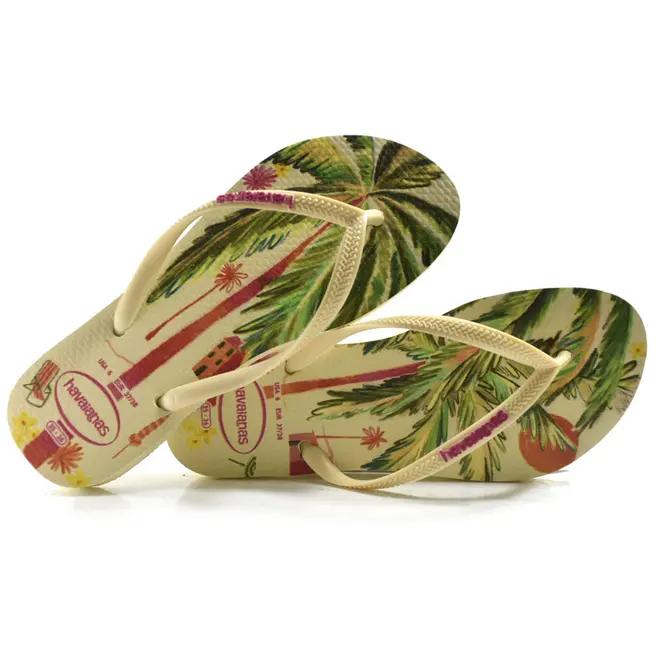 Chinelo Feminino Havaianas Slim Summer Bliss Amarelo 4149813