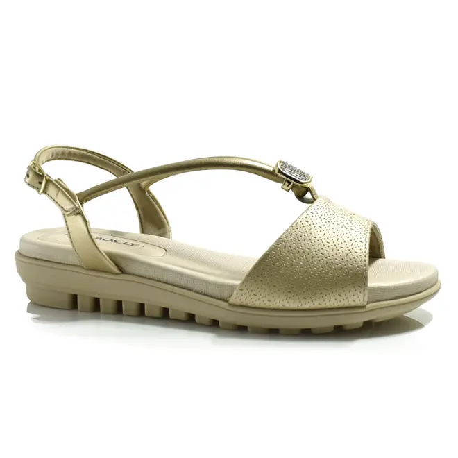 Sandália Feminina Piccadilly Dourado 523008