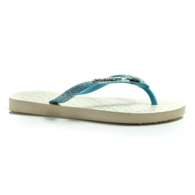 Chinelo Havaianas Infantil Slim Glitter Creme 4146976