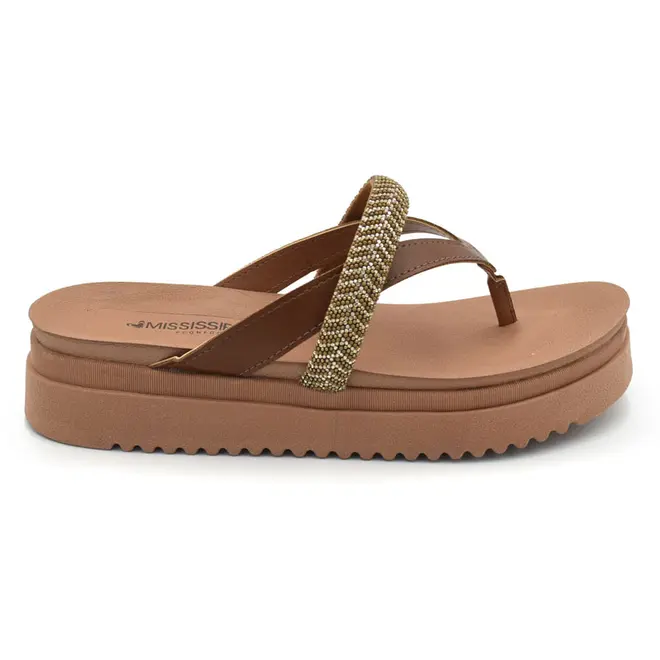 Papete Feminina Mississipi Marrom J2742