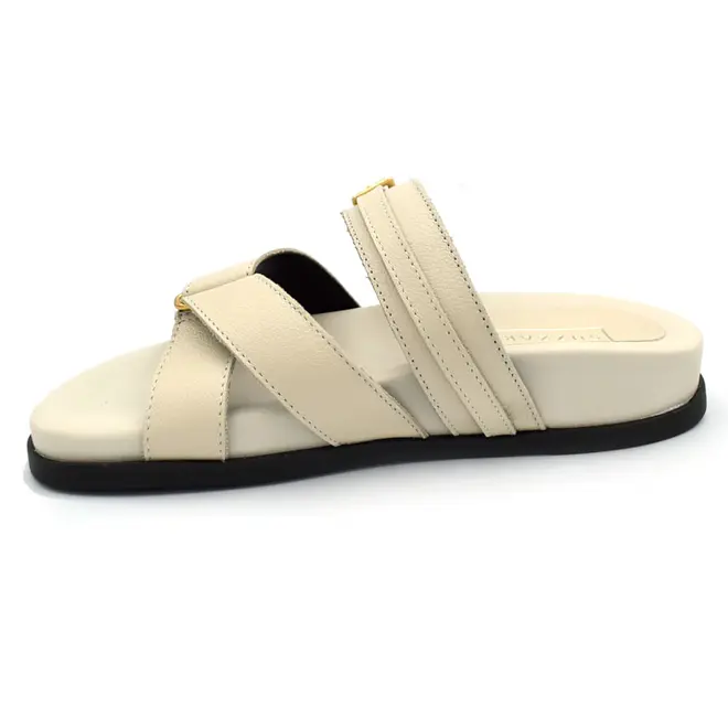 Papete de Couro Feminina Suzzara Off White 1039-2254
