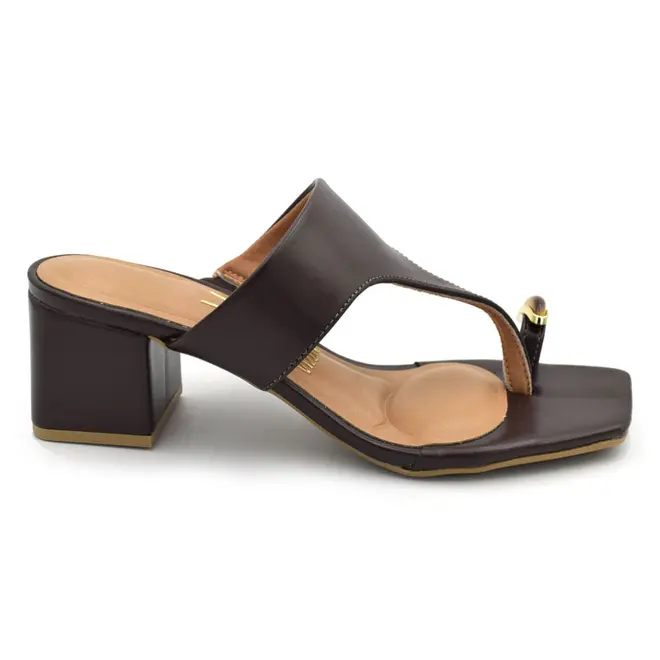 Tamanco de Salto Bloco Feminino Vizzano Marrom 6579.102.29918
