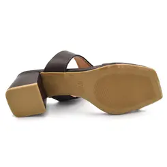Tamanco de Salto Bloco Feminino Vizzano Marrom 6579.102.29918