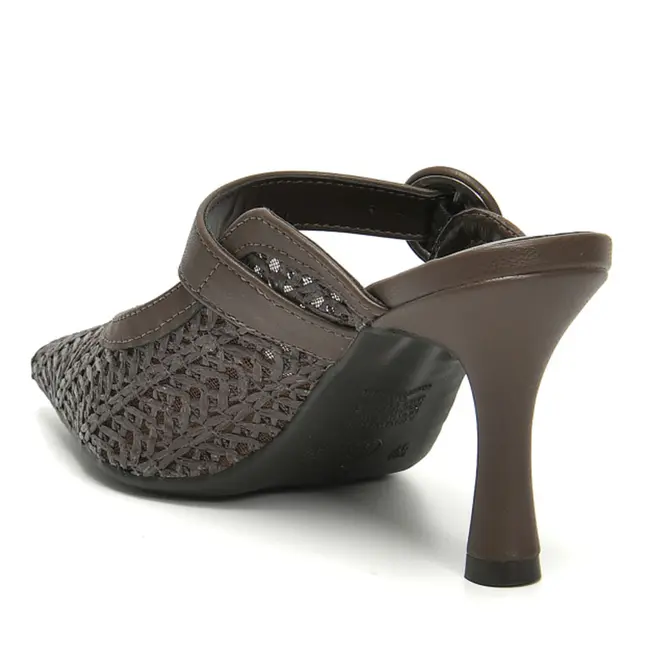 Mule de Salto Feminino Via Marte Marrom 395-008-01