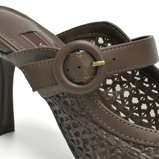 Mule de Salto Feminino Via Marte Marrom 395-008-01