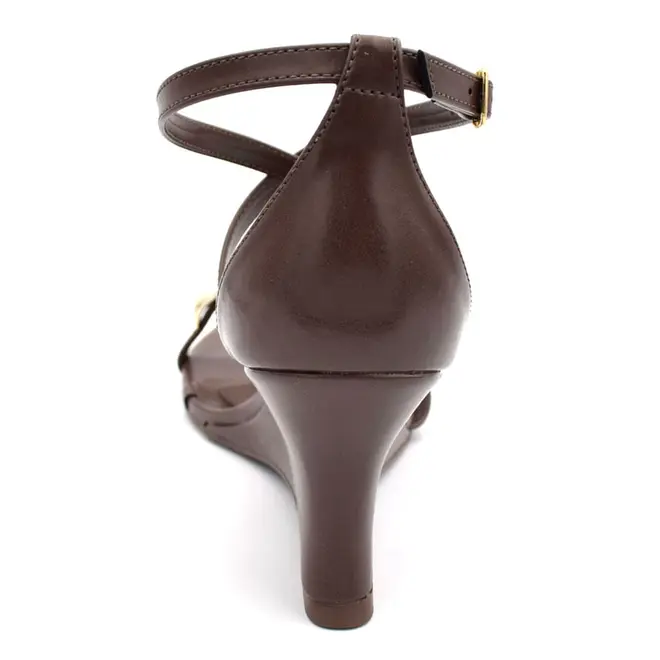 Sandália Anabela Feminina Cazzualen Marrom T6046-524