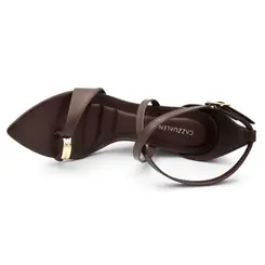 Sandália Anabela Feminina Cazzualen Marrom T6046-524
