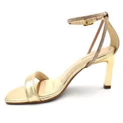 Sandália de Festa e Salto Feminina Cazzualen Dourado T7523-085