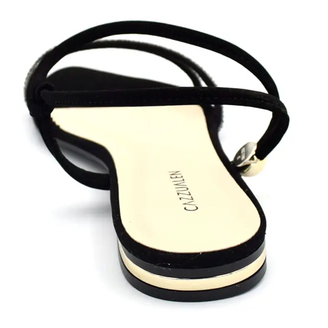 Sandália Rasteira Feminina Cazzualen Preto T2583-112