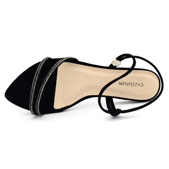 Sandália Rasteira Feminina Cazzualen Preto T2583-112