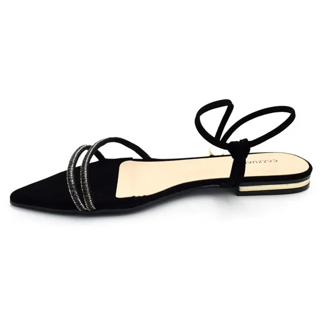 Sandália Rasteira Feminina Cazzualen Preto T2583-112