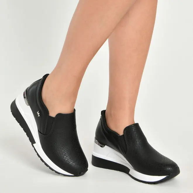 Tênis Anabela Feminino Via Marte Preto 046-002-01