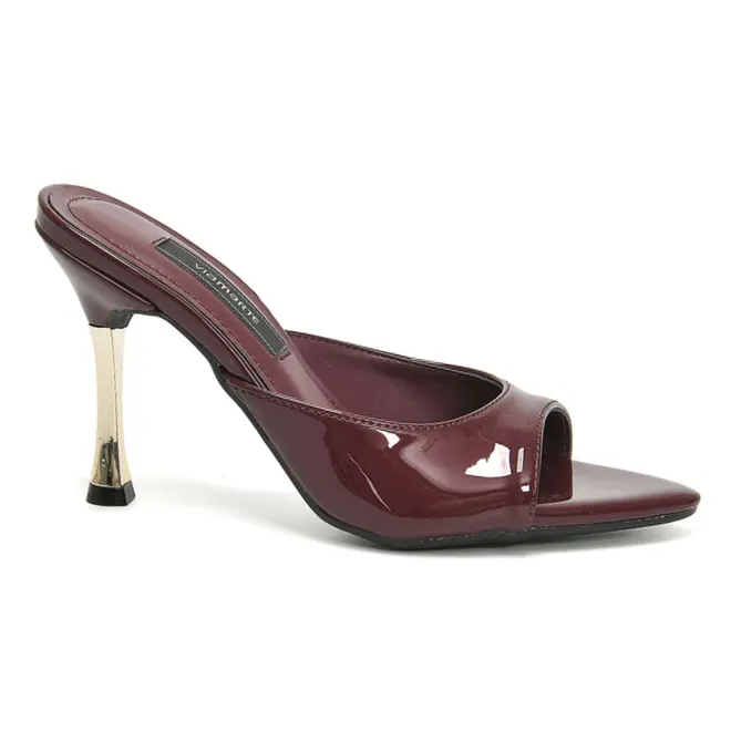 Tamanco de Salto Feminino Via Marte Bordô 337-009-02 VZ