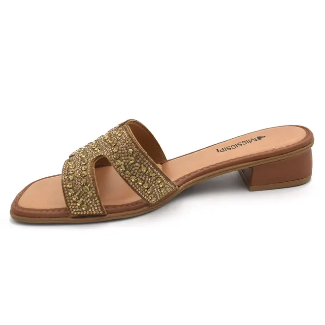 Tamanco de Salto Baixo Feminino Mississipi Marrom J2511