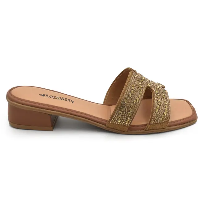 Tamanco de Salto Baixo Feminino Mississipi Marrom J2511