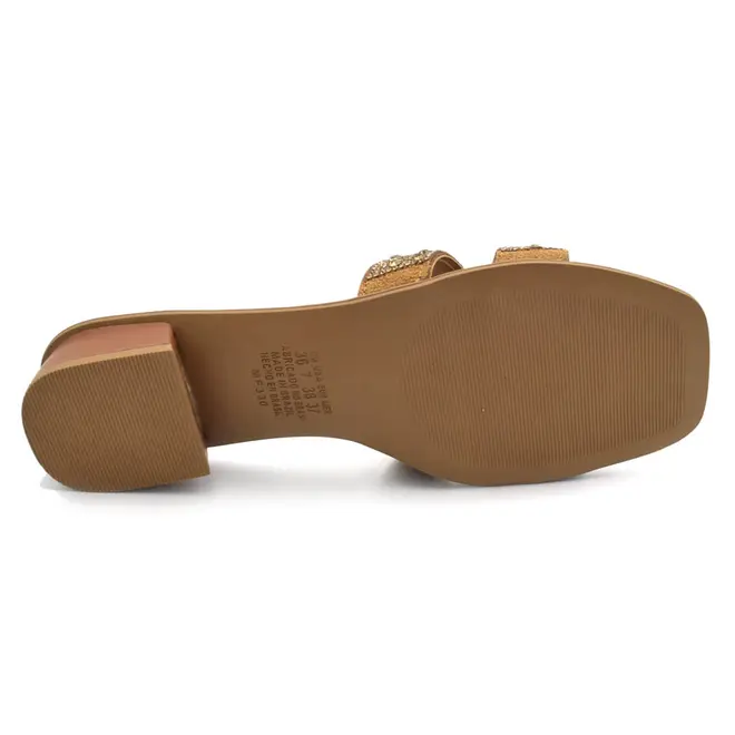 Tamanco de Salto Baixo Feminino Mississipi Marrom J2511