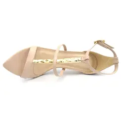 Sandália de Salto Feminina Cazzualen Creme T8633-203