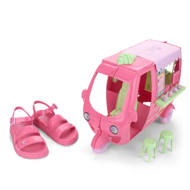 Sandália Infantil Grendene Barbie Sorveteria Rosa 23221