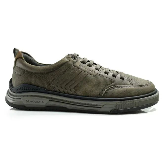Sapatênis de Couro Masculino Democrata Dylan Marrom 640101