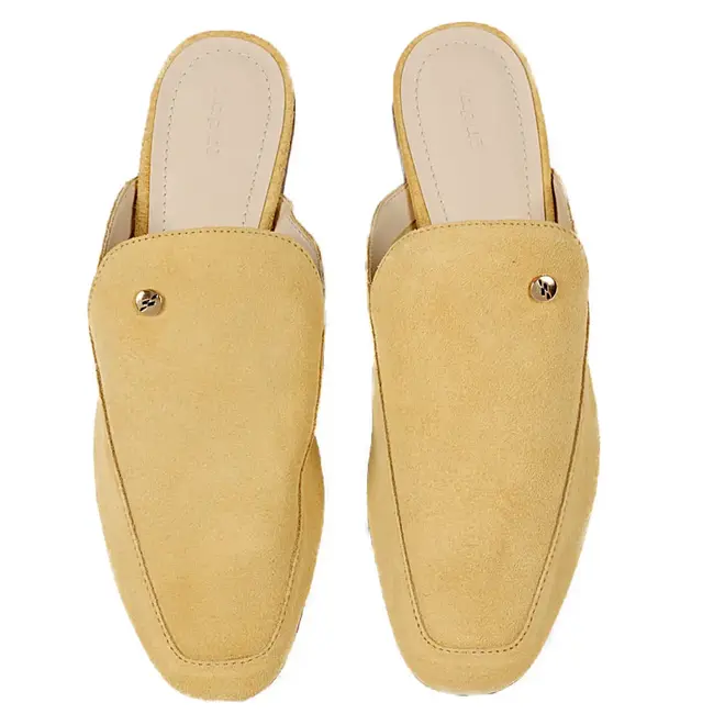 Tamanco Mule Itapuã Couro Amarelo Feminino