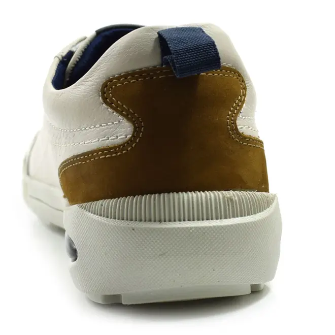 Sapatênis de Couro Masculino Ferracini Pulse Creme 2271