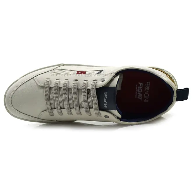 Sapatênis de Couro Masculino Ferracini Pulse Creme 2271